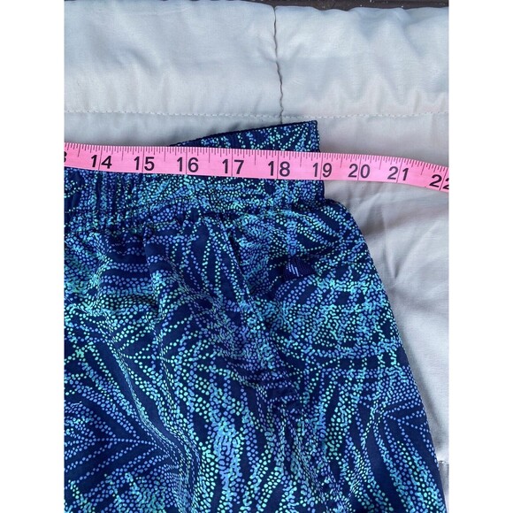 Land’s End Men's 2XL Volley 9"Board Shorts Swim Trunks Blue Green Floral - Picture 14 of 16